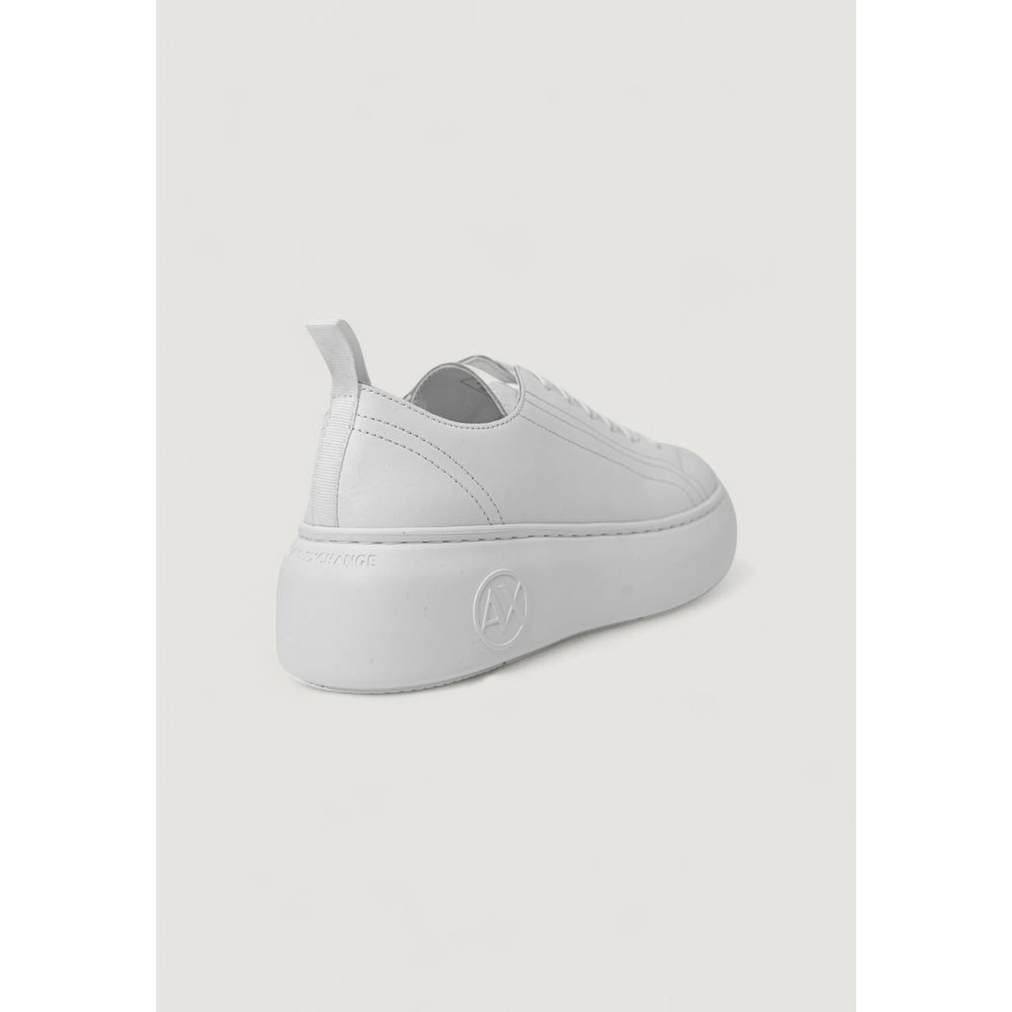White Leather Platform Sneakers