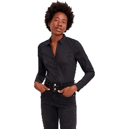 Black Cotton Bodysuit