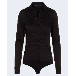 Black Cotton Bodysuit