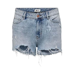 Light Blue Cotton Shorts