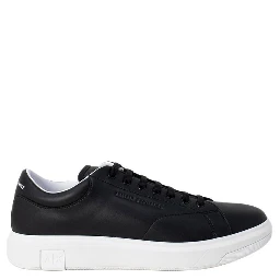 Black Leather Low Top Sneakers