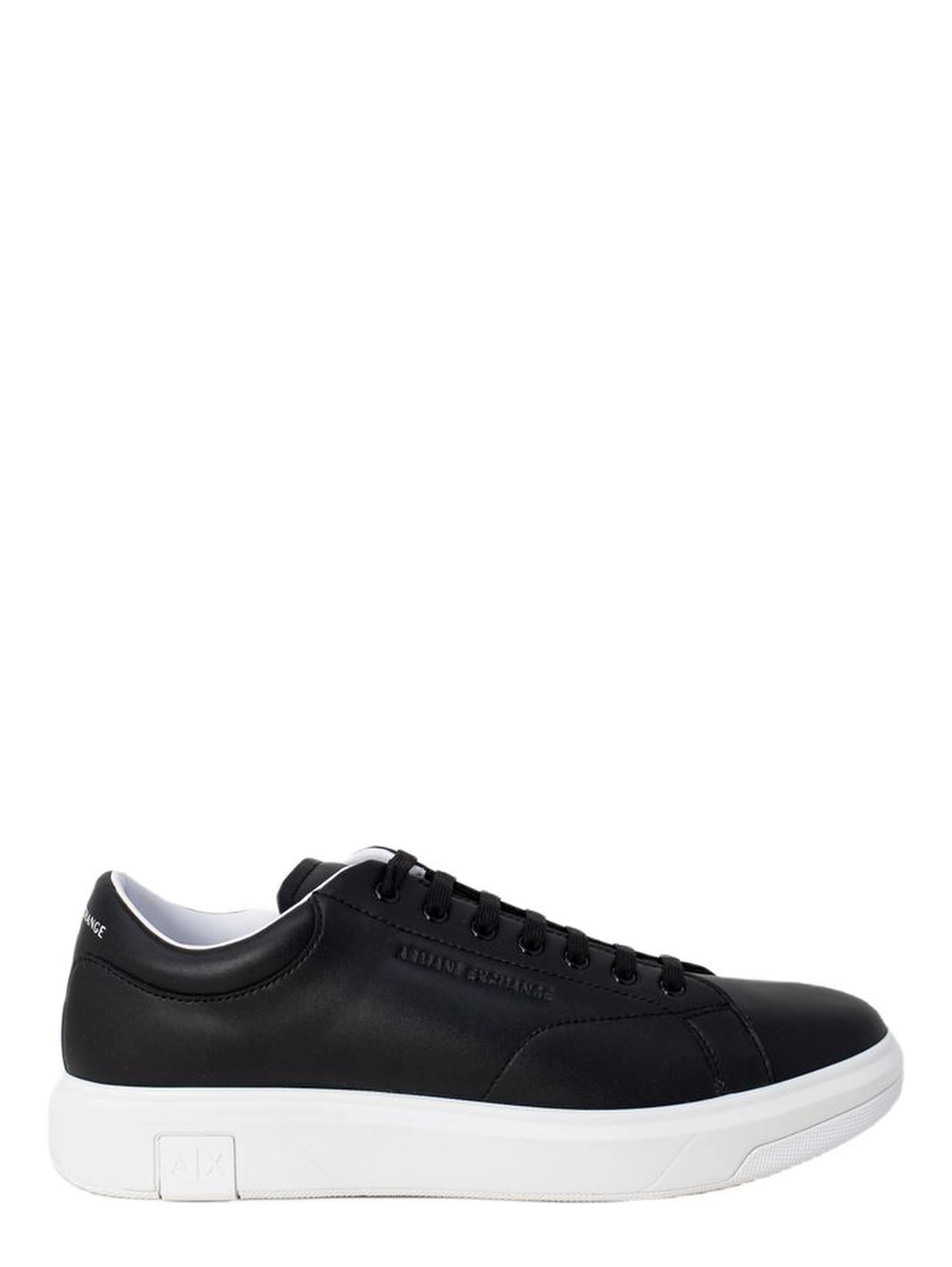 Black Leather Low Top Sneakers