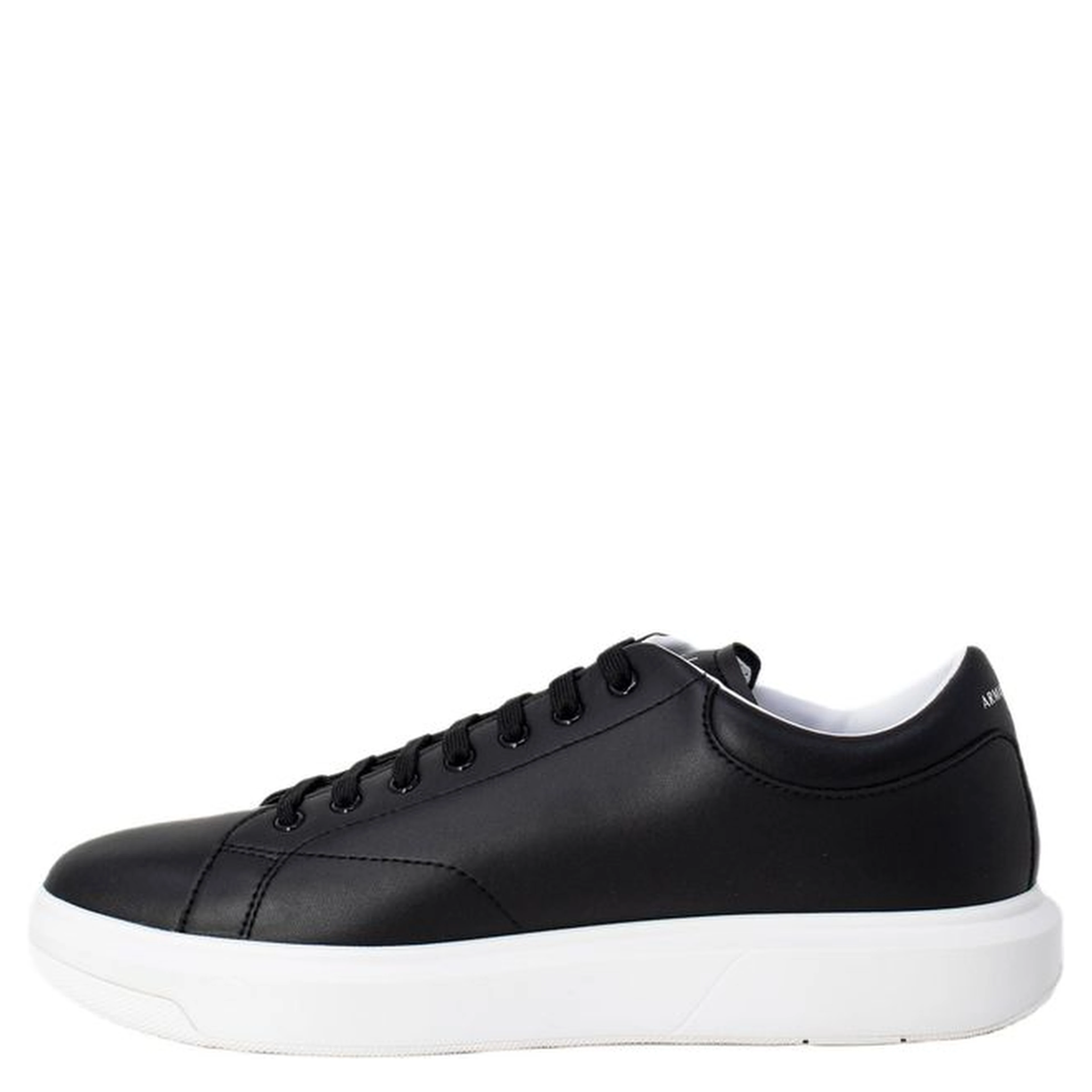 Black Leather Low Top Sneakers