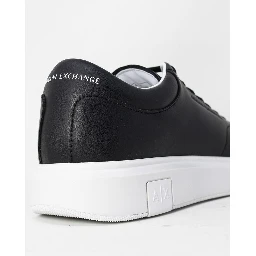 Black Leather Low Top Sneakers