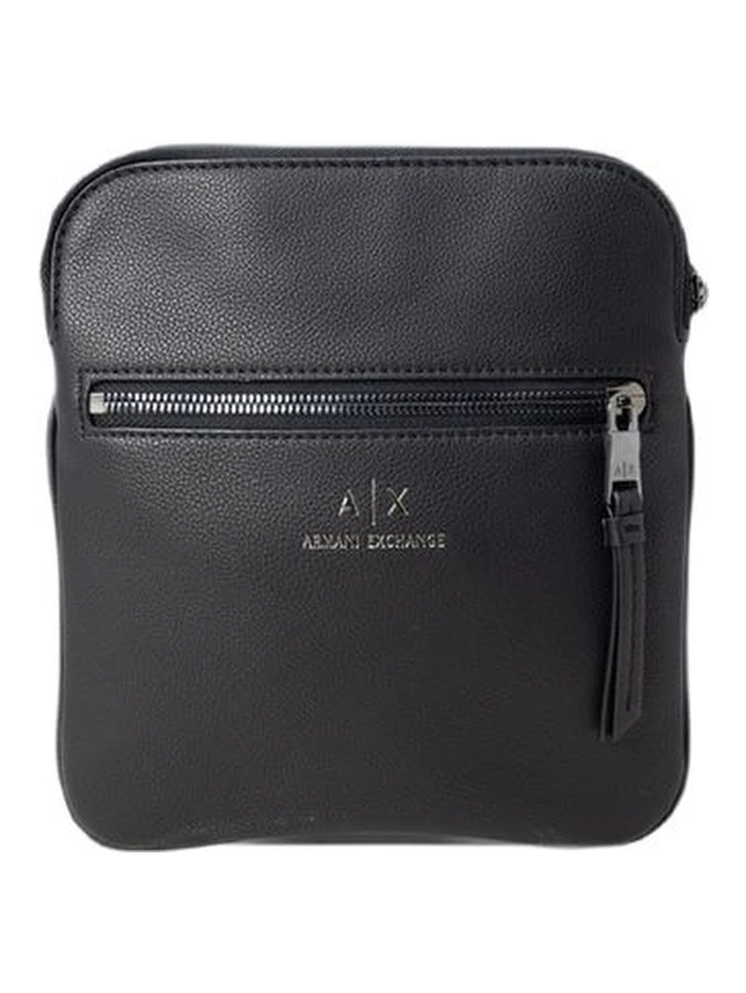 Black Polyester Messenger Bag