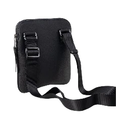 Black Polyester Messenger Bag