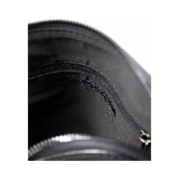 Black Polyester Messenger Bag