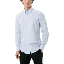 Blue Cotton Dress Shirt