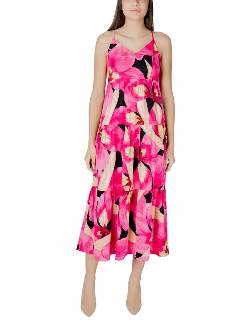 Multicolor Viscose Long Dress