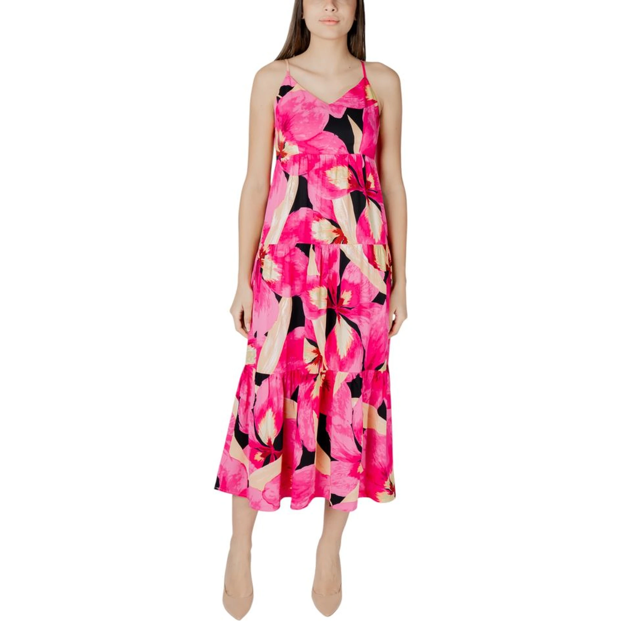 Multicolor Viscose Long Dress