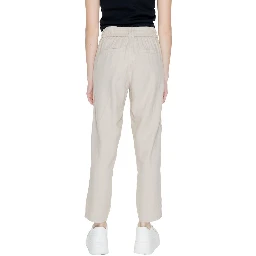 Beige Linen Casual Pants