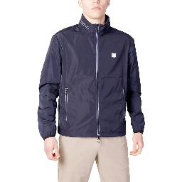 Blue Polyester Shell Jacket