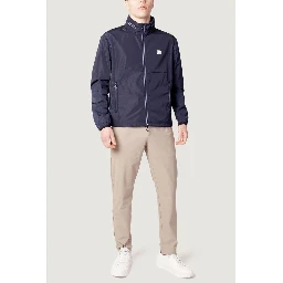 Blue Polyester Shell Jacket