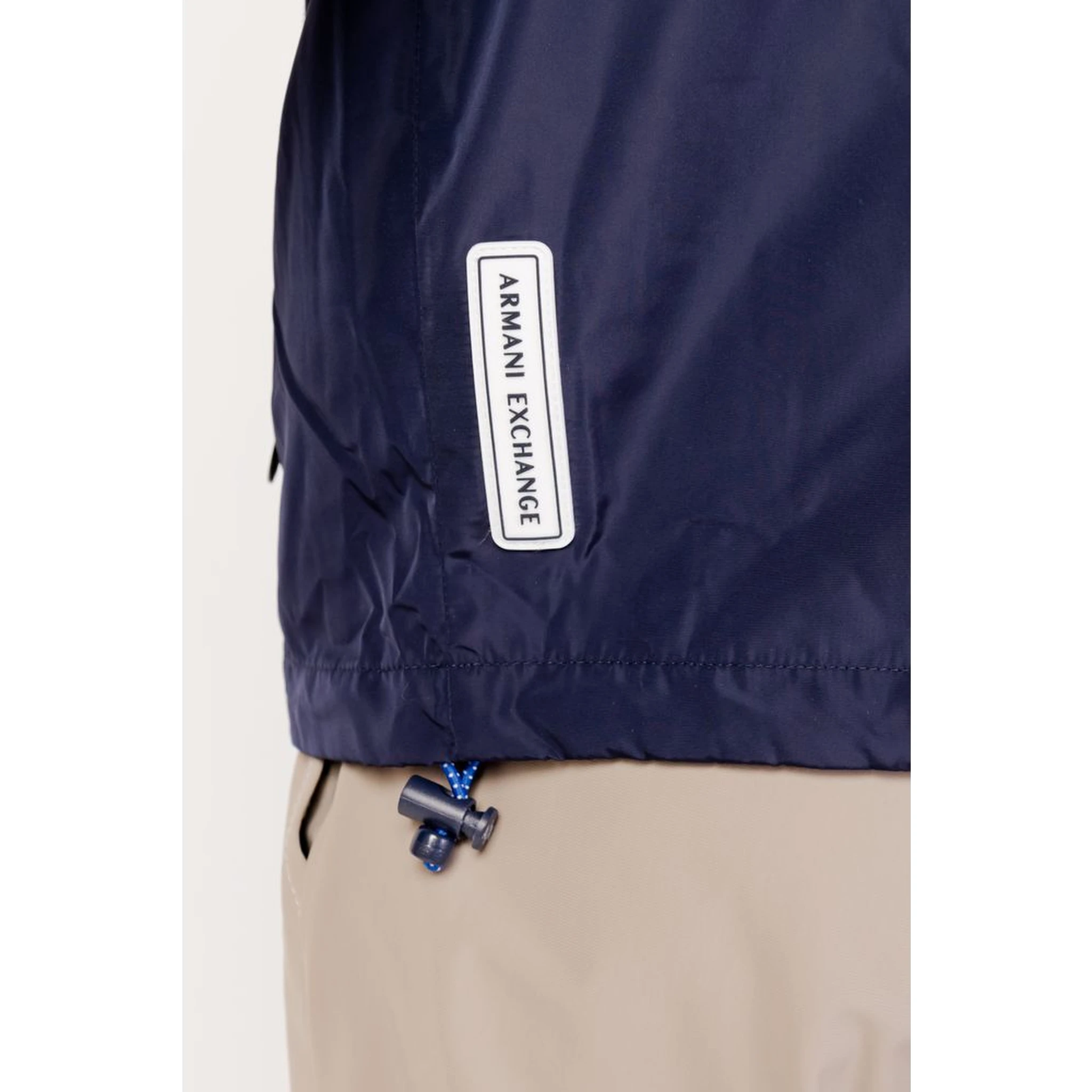 Blue Polyester Shell Jacket