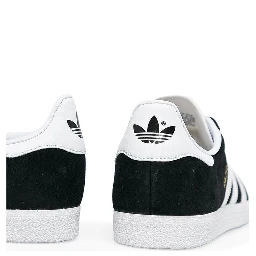 Black Leather Low Top Sneakers