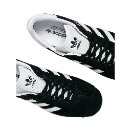 Black Leather Low Top Sneakers