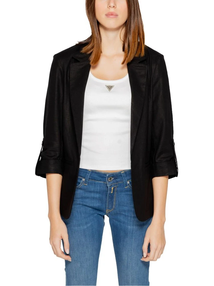 Black Linen Blazer