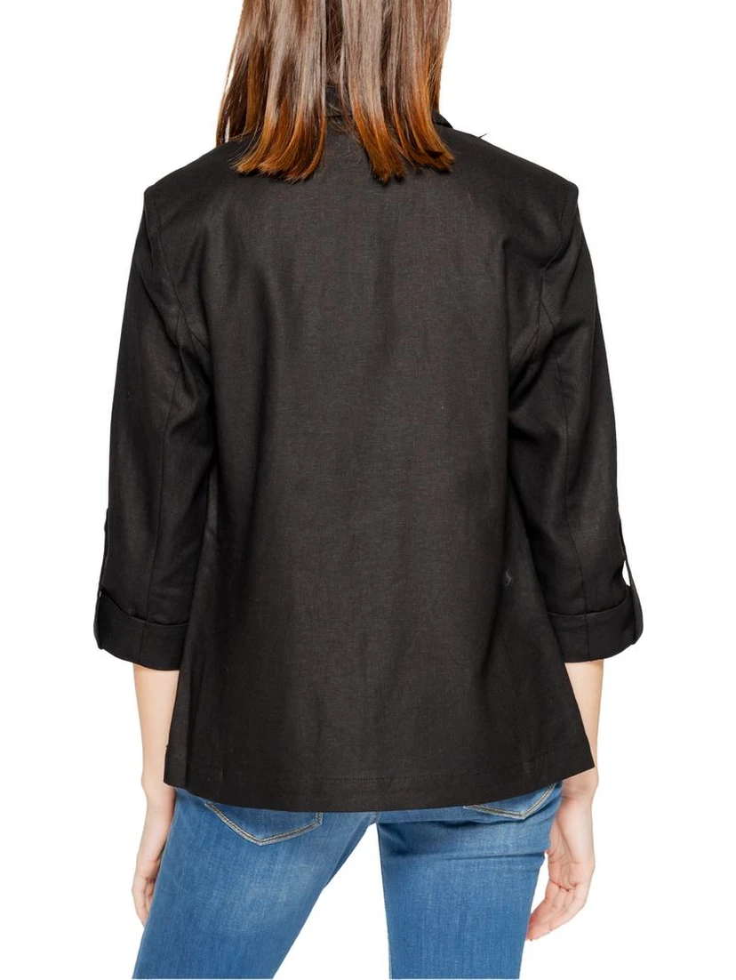 Black Linen Blazer