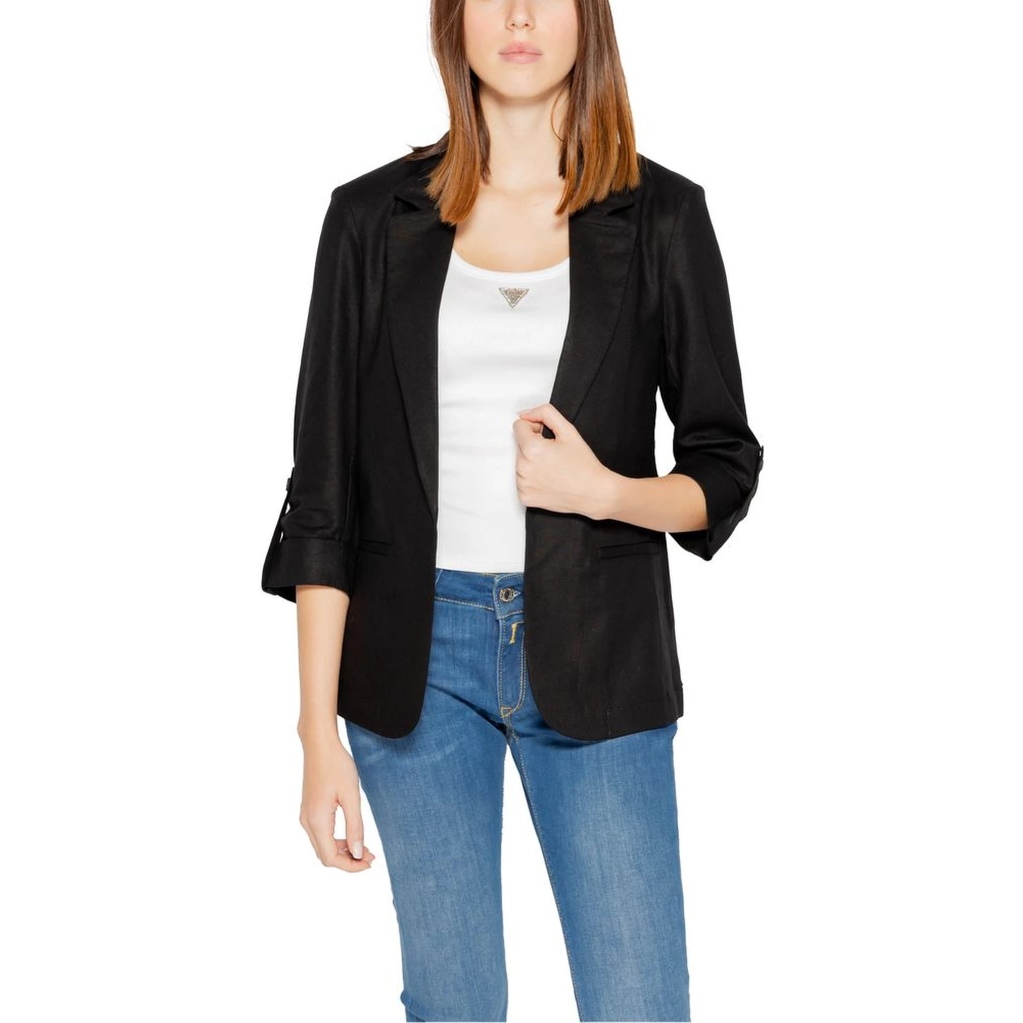 Black Linen Blazer