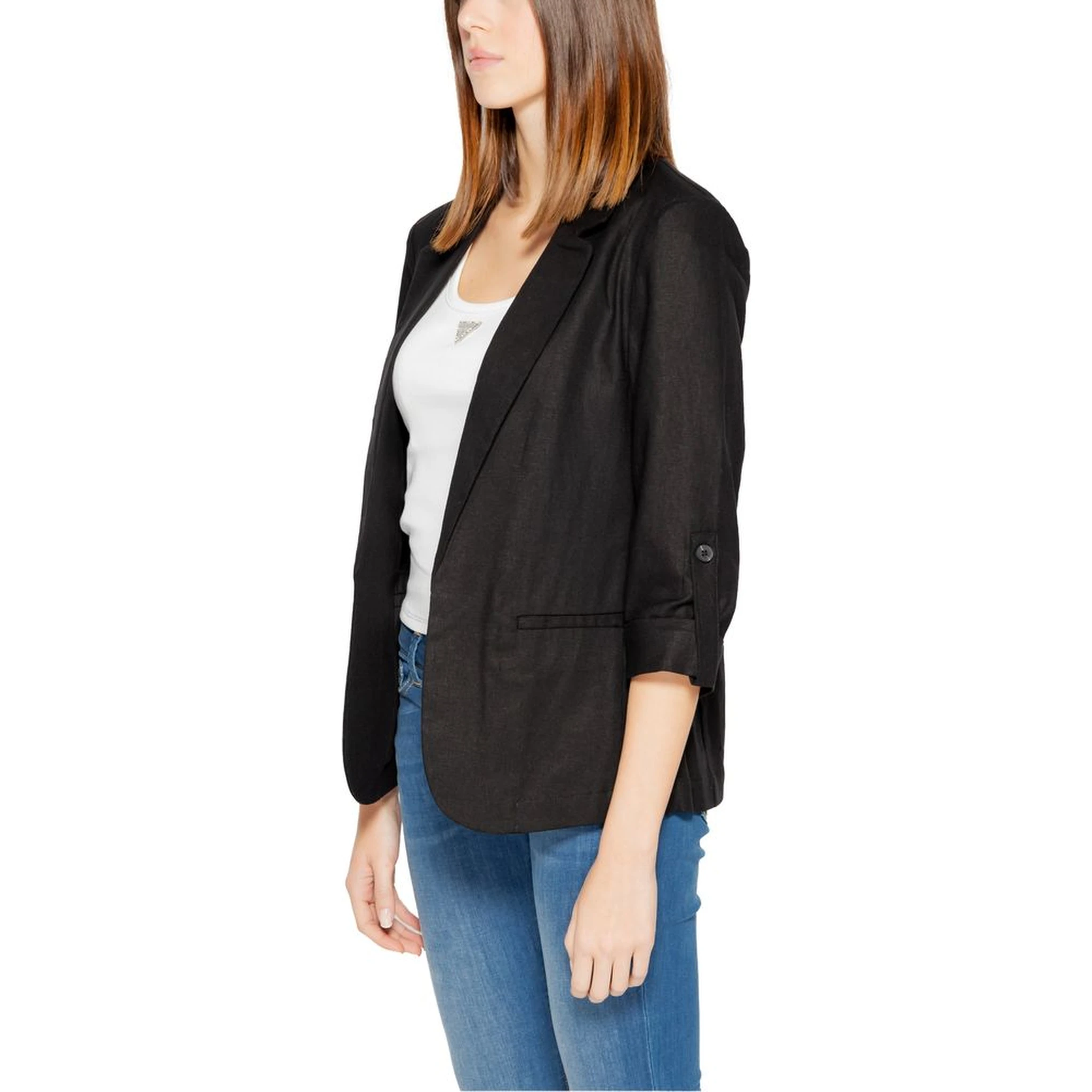 Black Linen Blazer