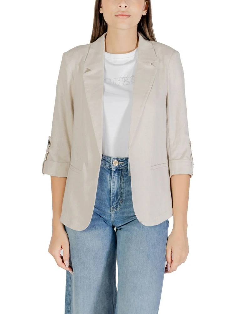 Beige Linen Blazer