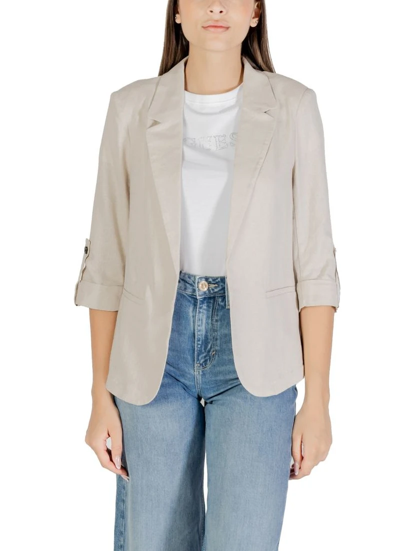 Beige Linen Blazer