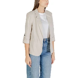 Beige Linen Blazer
