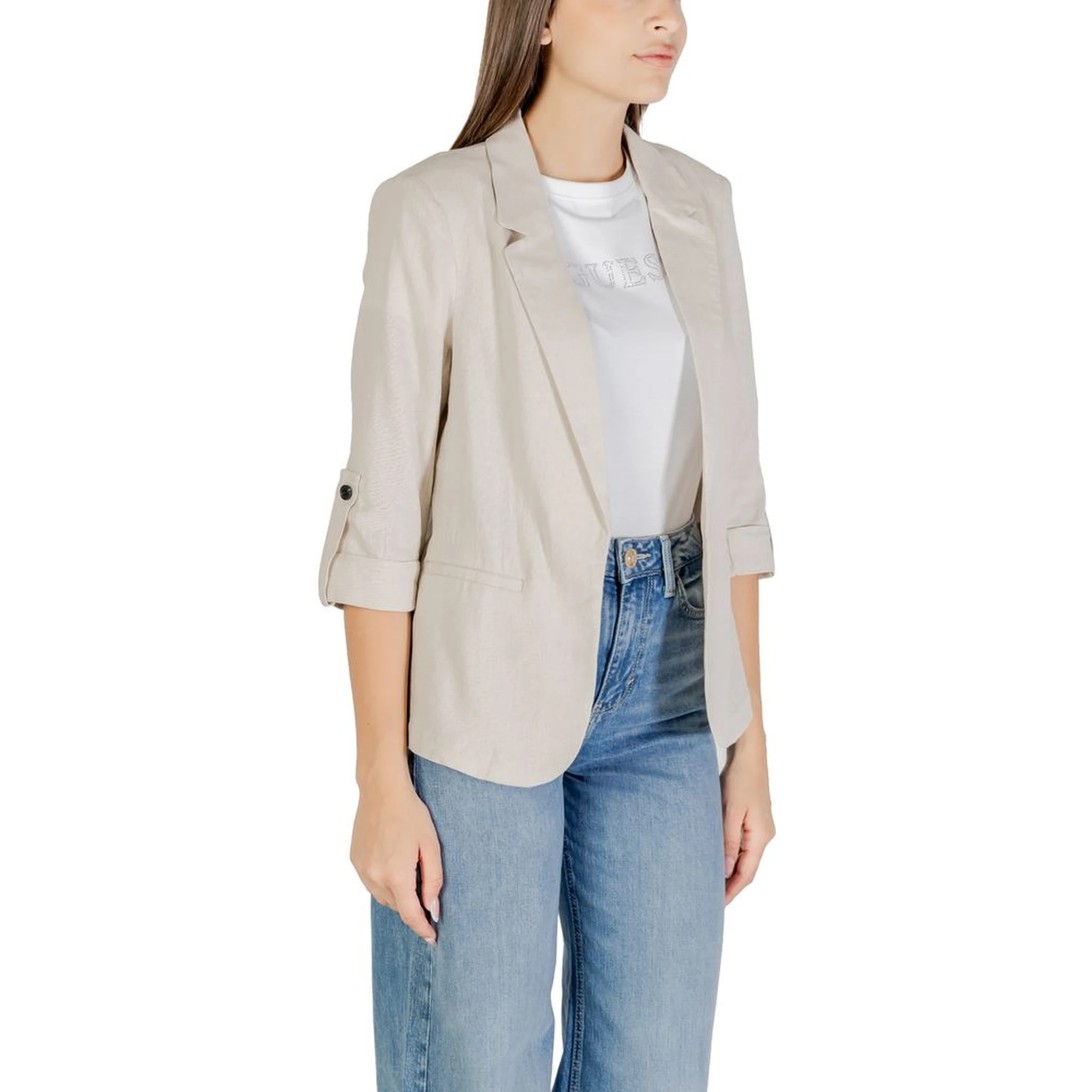 Beige Linen Blazer