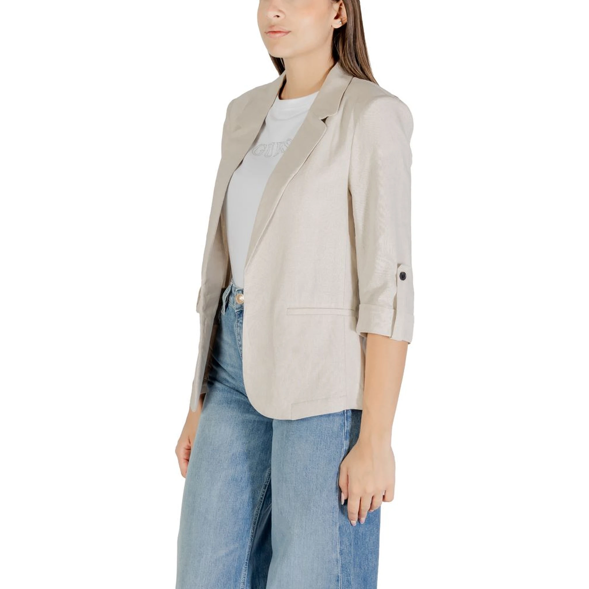Beige Linen Blazer