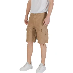 Beige Cotton Bermuda Shorts