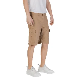 Beige Cotton Bermuda Shorts
