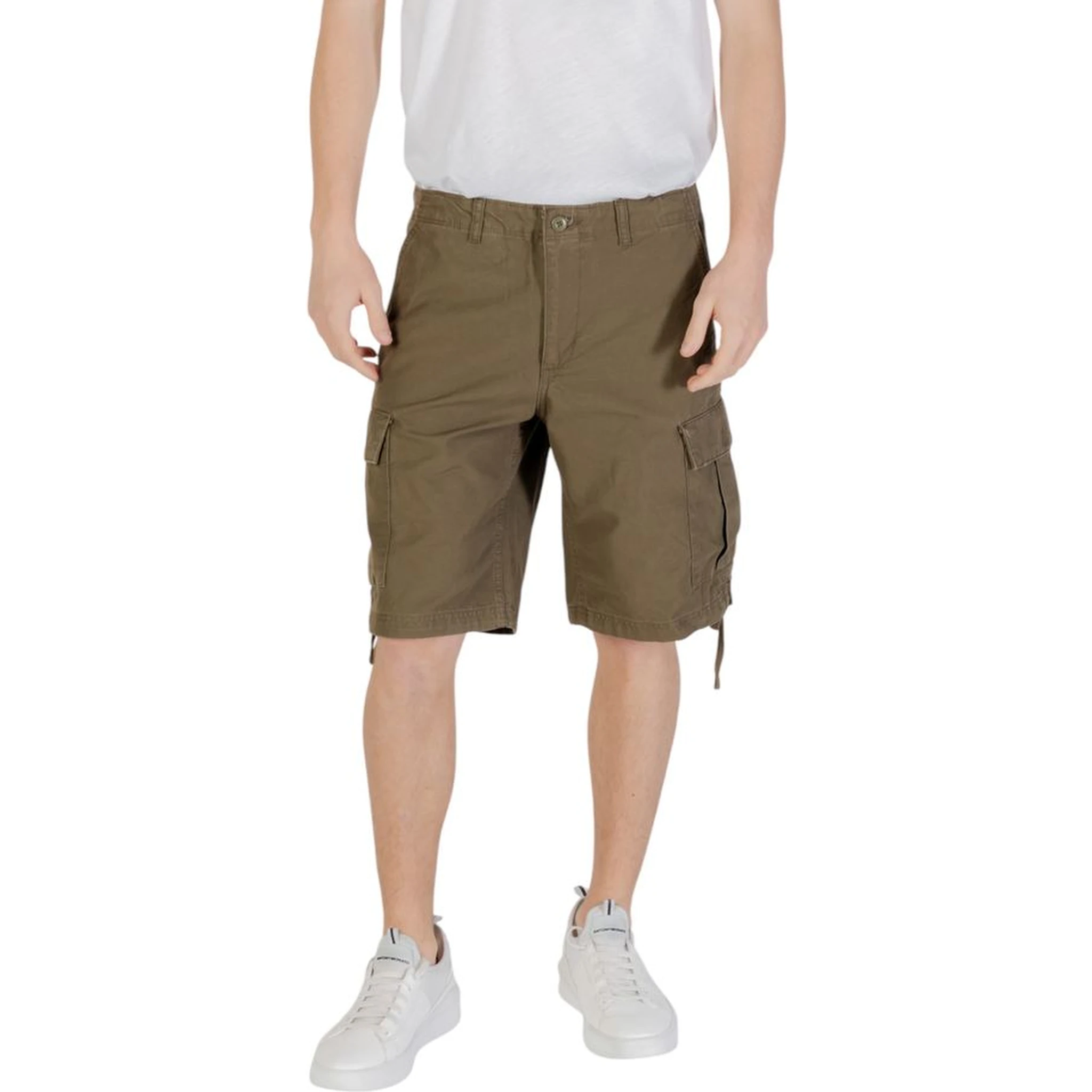 Green Cotton Bermuda Shorts