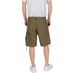 Green Cotton Bermuda Shorts