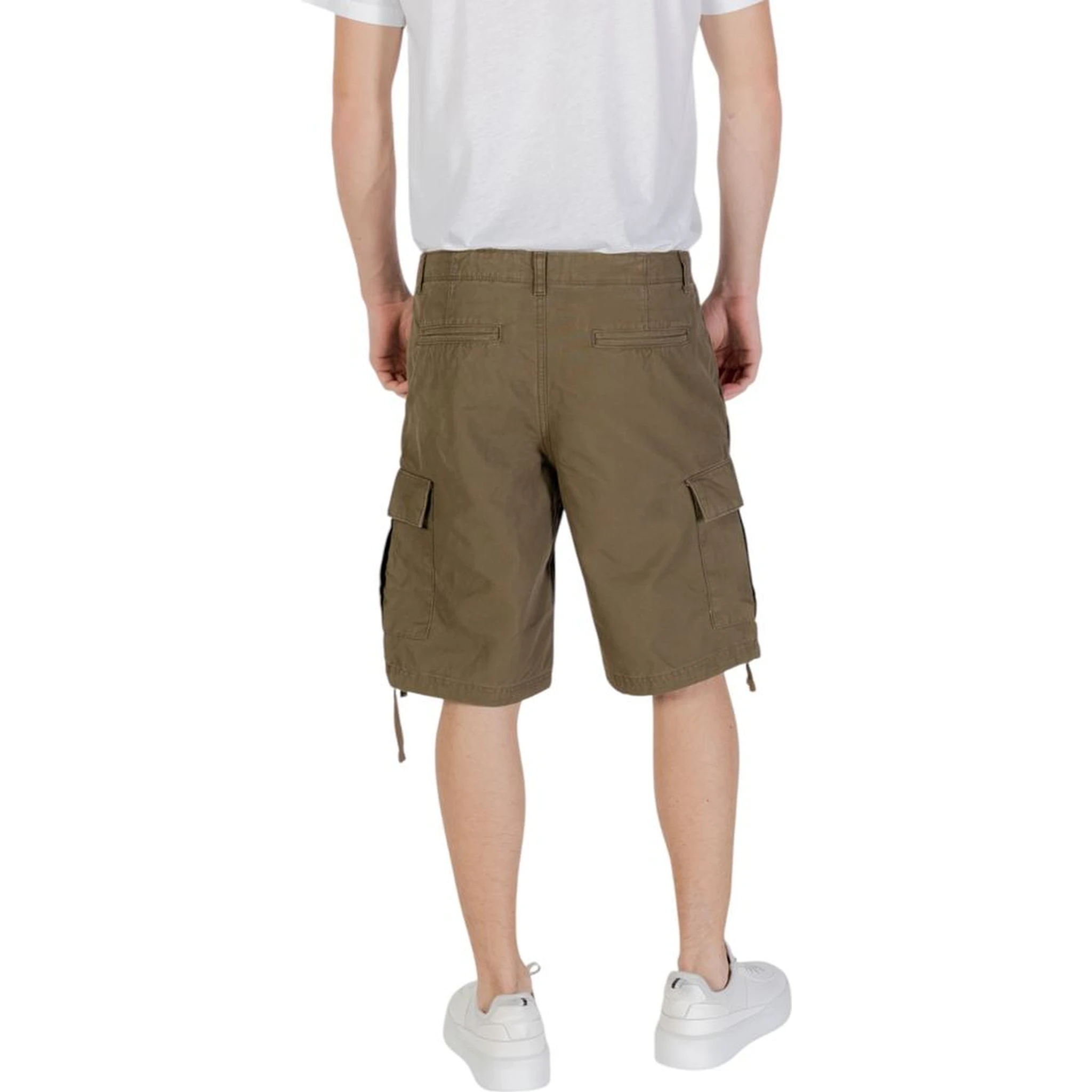 Green Cotton Bermuda Shorts