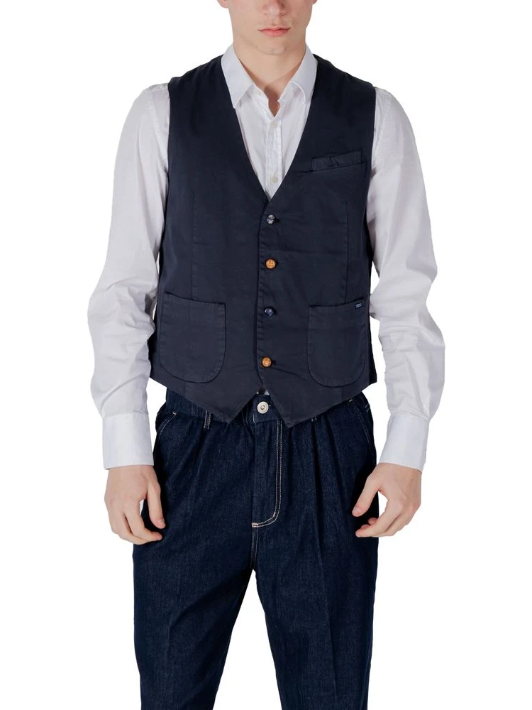 Blue Cotton Waistcoat