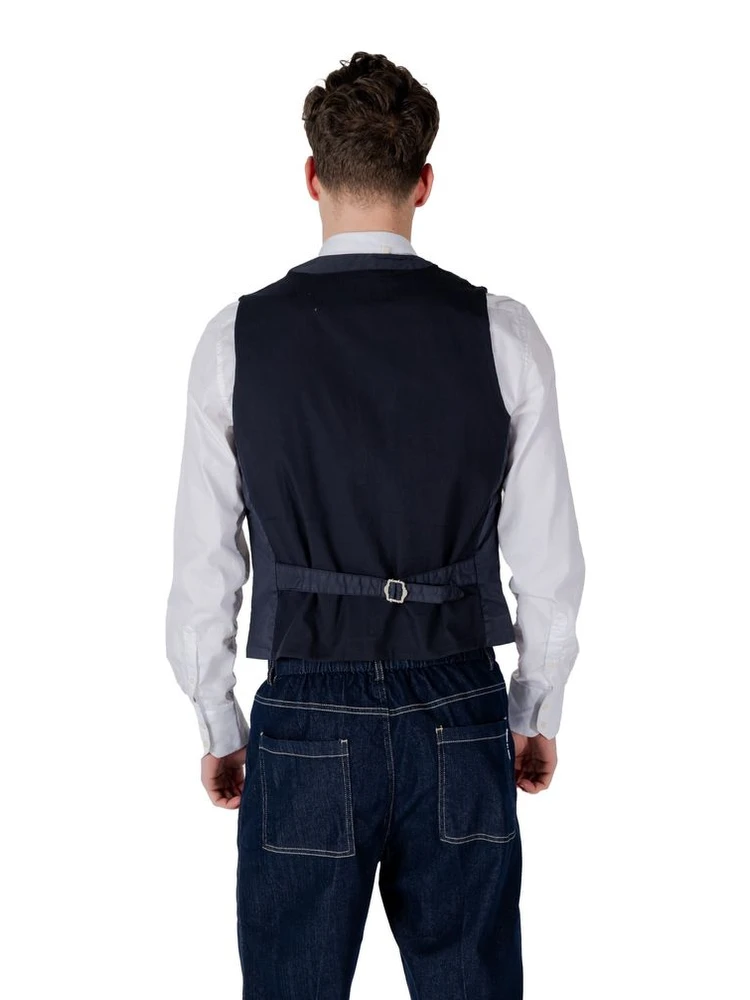 Blue Cotton Waistcoat alternative