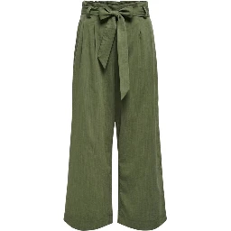Green Viscose Casual Pants