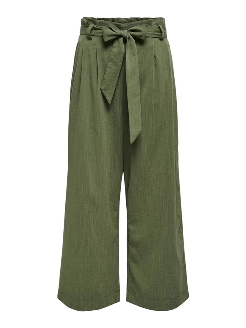 Green Viscose Casual Pants
