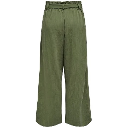 Green Viscose Casual Pants
