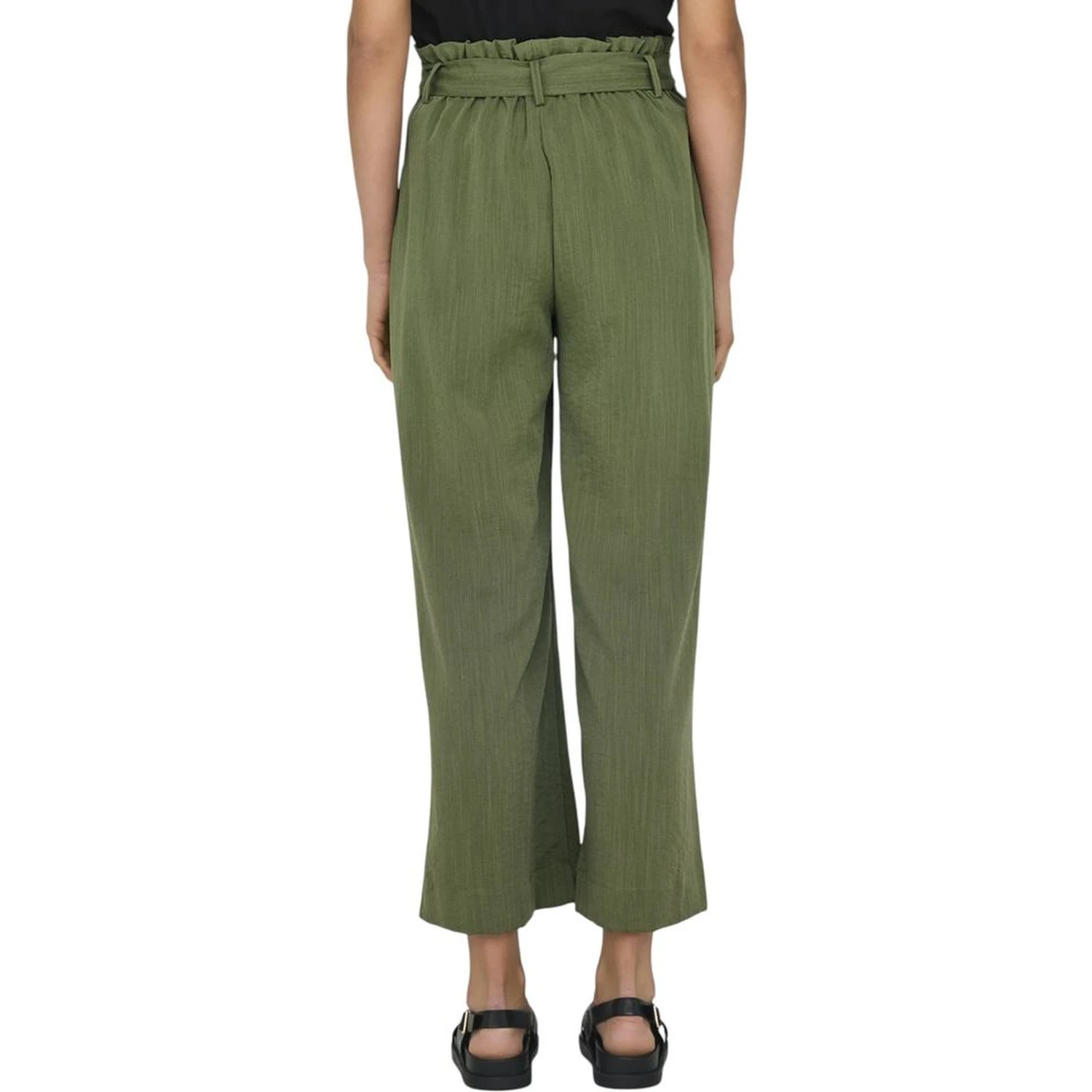 Green Viscose Casual Pants