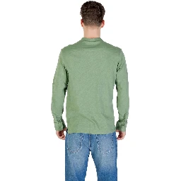 Green Cotton Long Sleeve T-Shirt