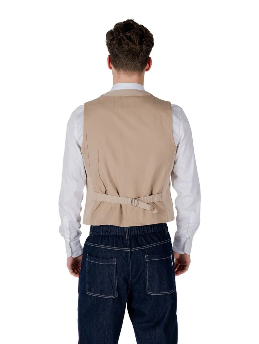 Beige Cotton Waistcoat