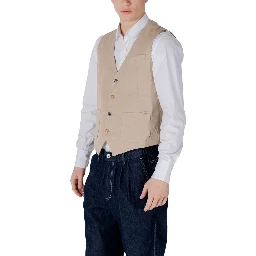 Beige Cotton Waistcoat