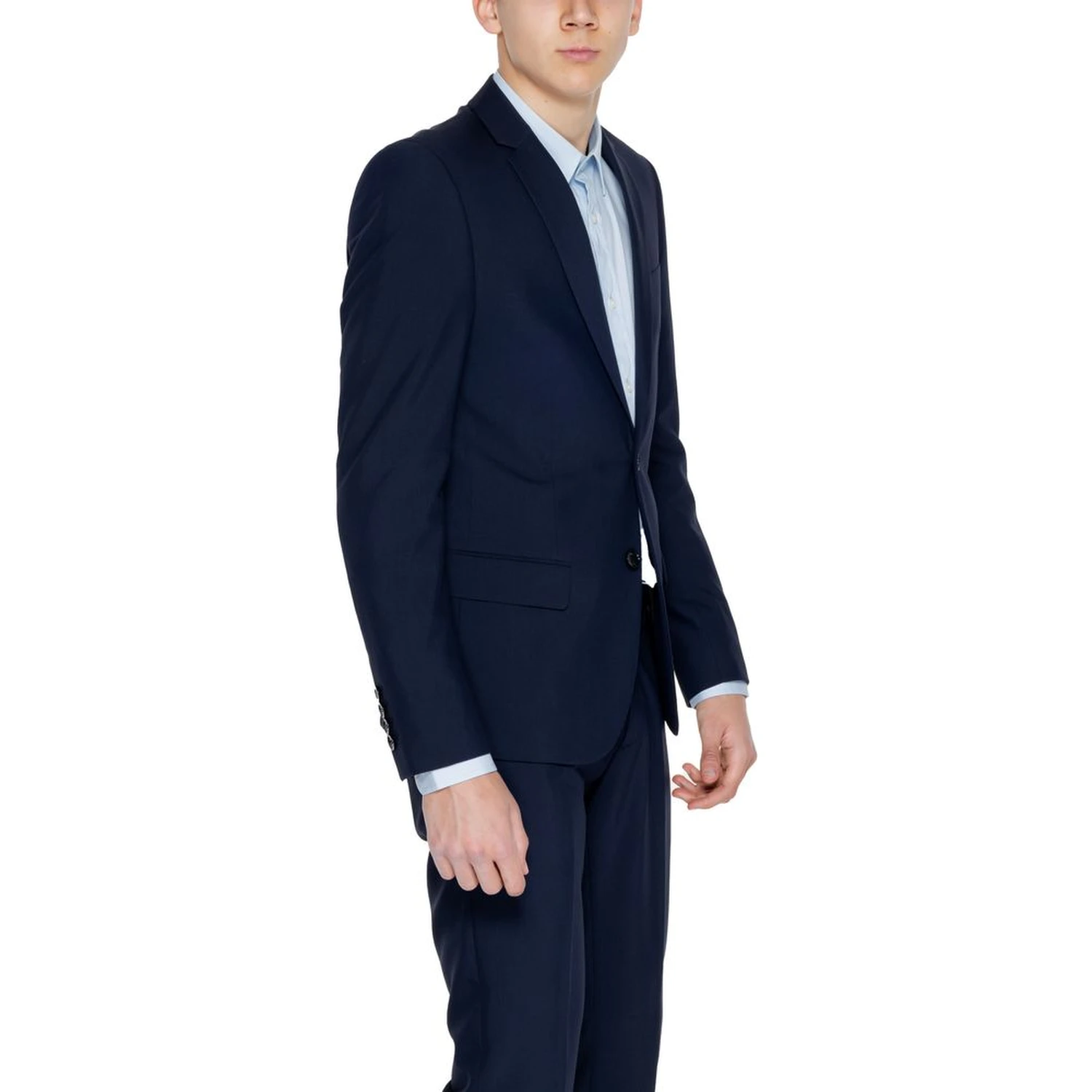 Blue Polyester Blazer