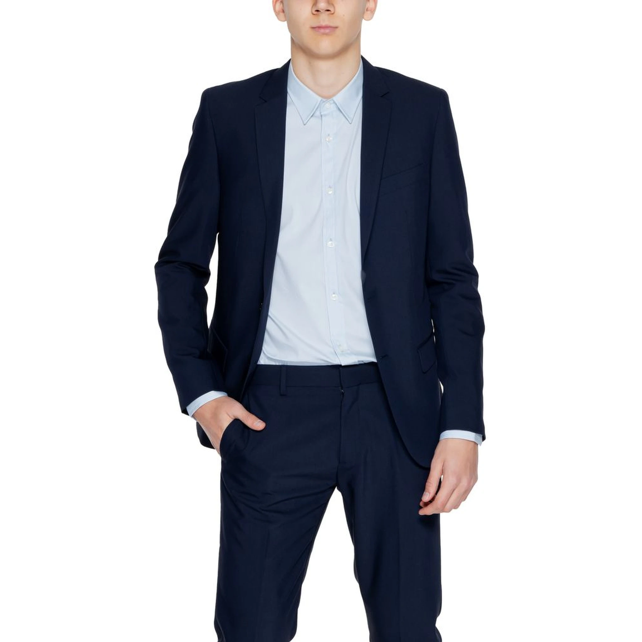 Blue Polyester Blazer