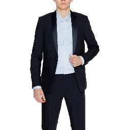 Black Polyester Blazer