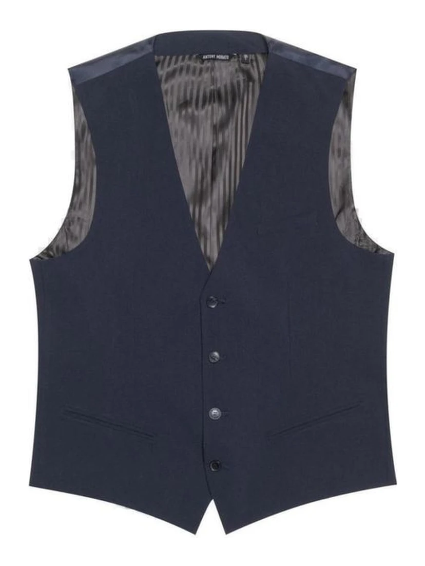 Blue Polyester Waistcoat