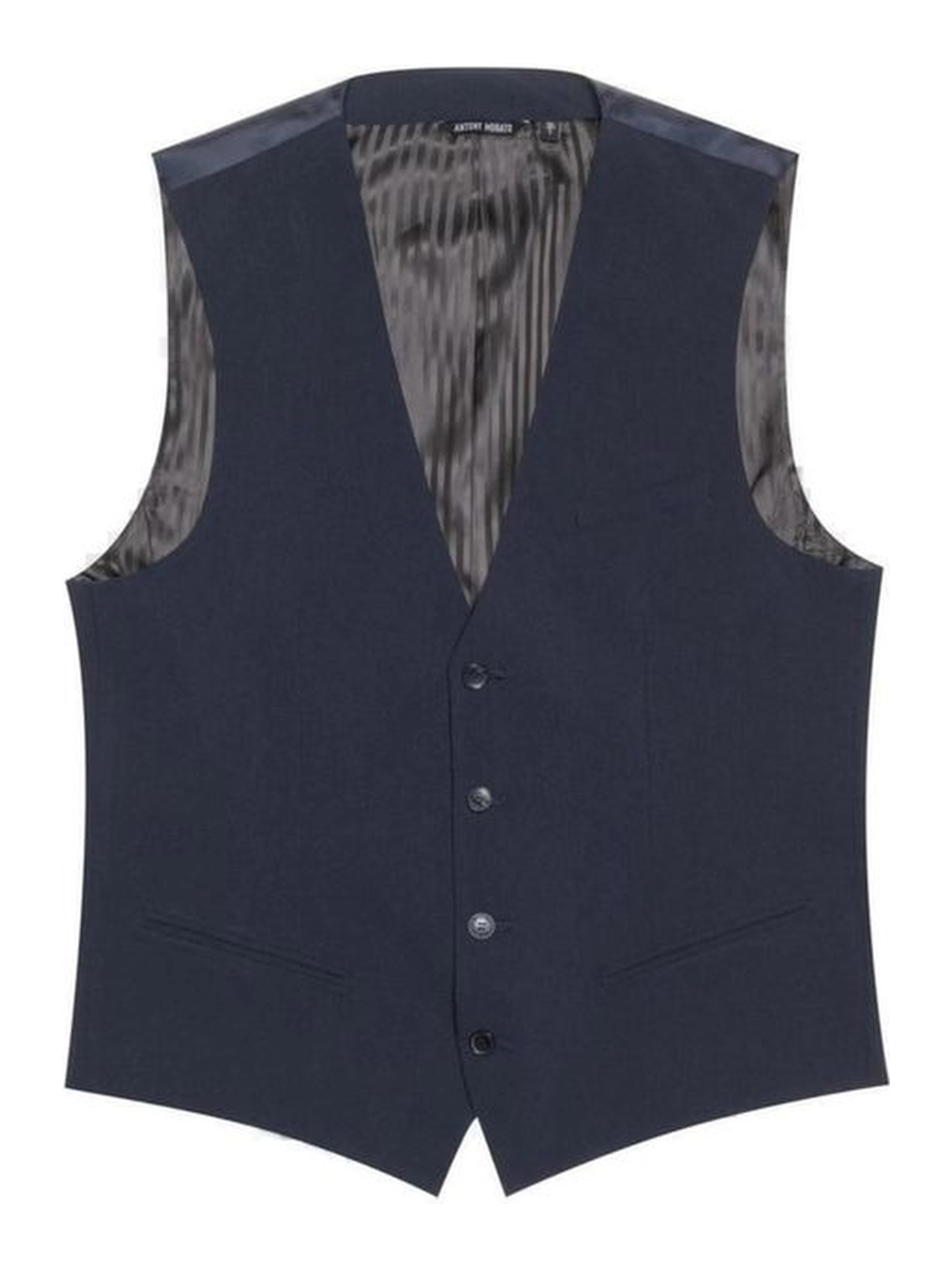 Blue Polyester Waistcoat
