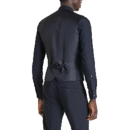 Blue Polyester Waistcoat