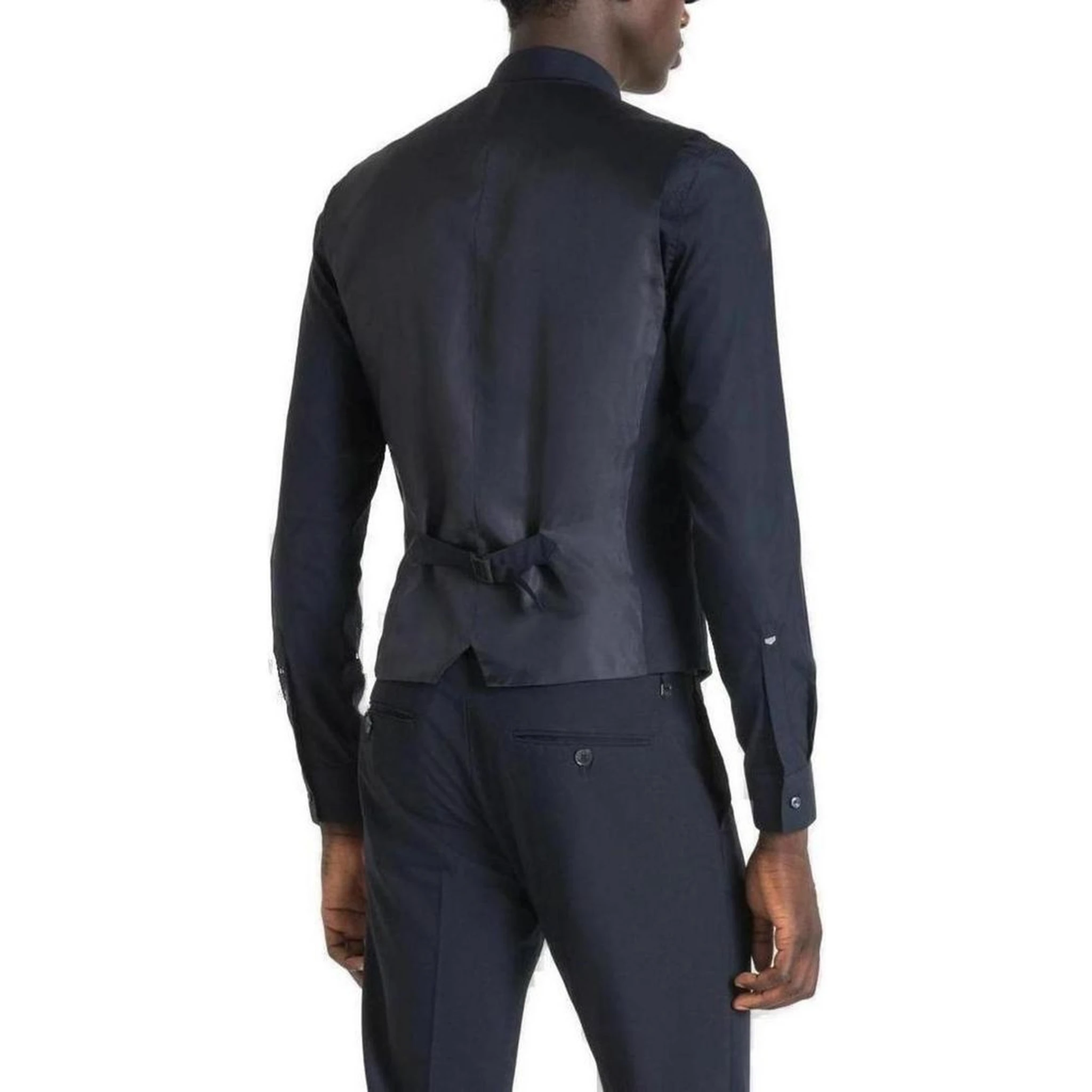 Blue Polyester Waistcoat
